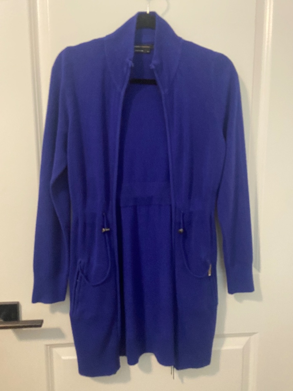 Deep Violet Double Zipper Front Top
